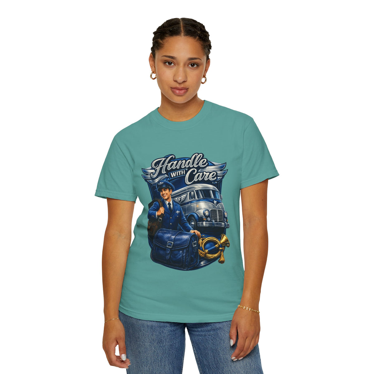 Mail Carrier T-Shirt - Handle With Care | Funny Mail Carrier Tee | Comfort Colors