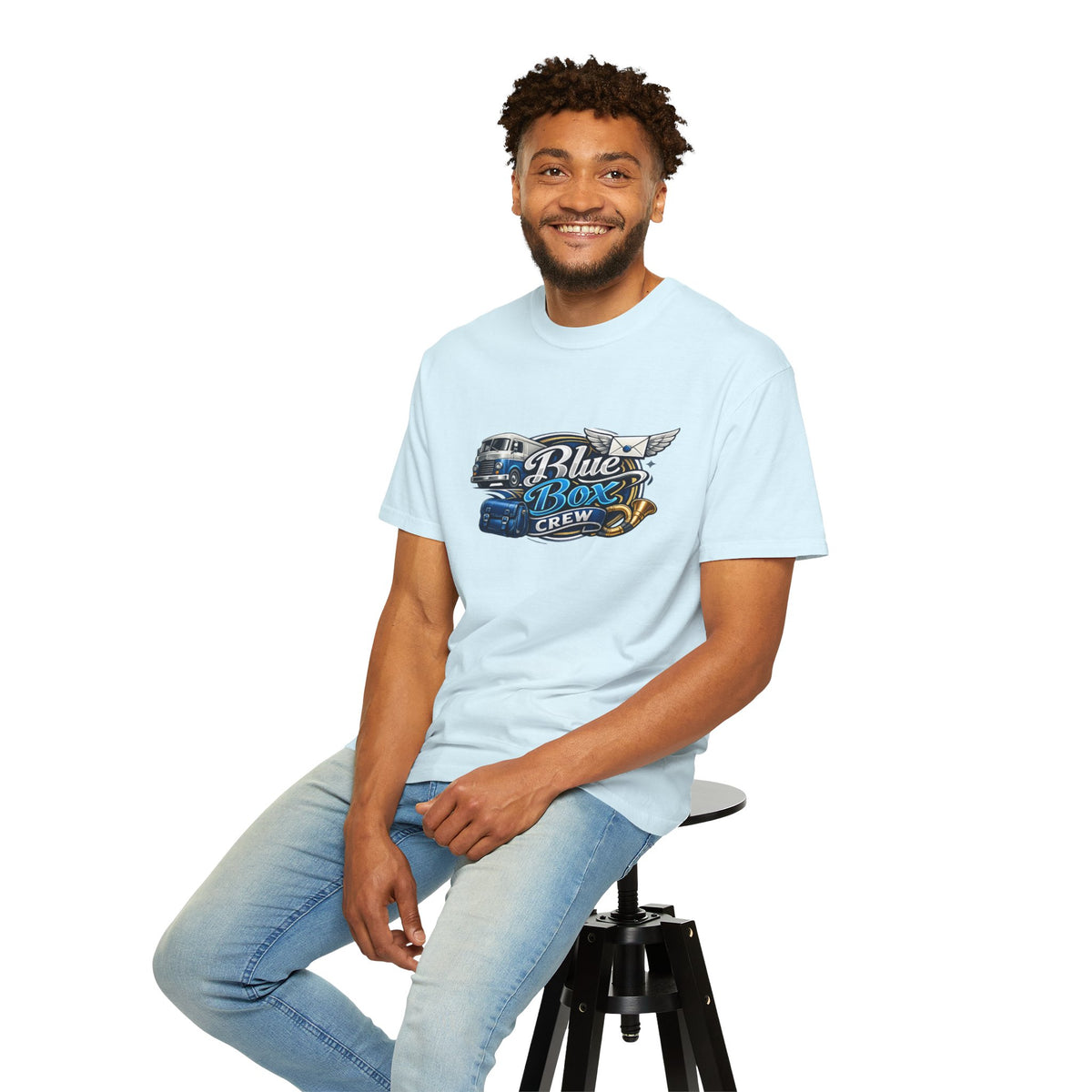 Mail Carrier T-Shirt - Blue Box Crew | Funny Mail Carrier Tee | Comfort Colors