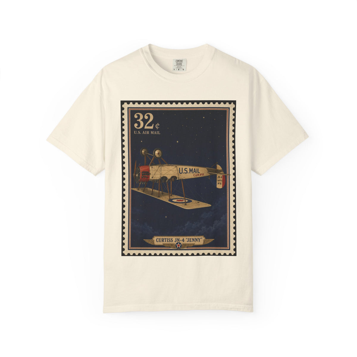 Inverted Jenny 1918 — Vintage Airmail Stamp Shirt | Funny Mail Carrier Tee