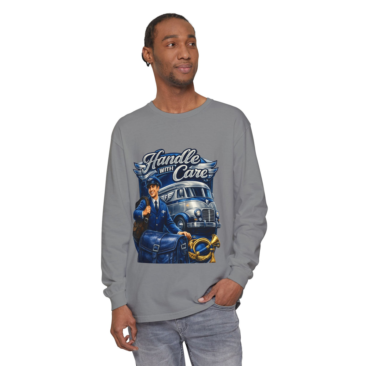 Mail Carrier Long Sleeve - Handle With Care | Funny Mail Carrier Long Sleeve | Comfort Colors