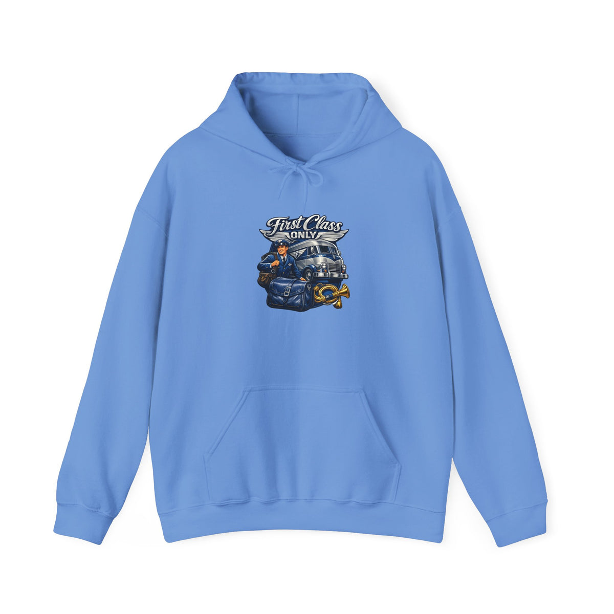Mail Carrier Hoodie - First Class Only | Funny Mail Carrier Hoodie | Gildan