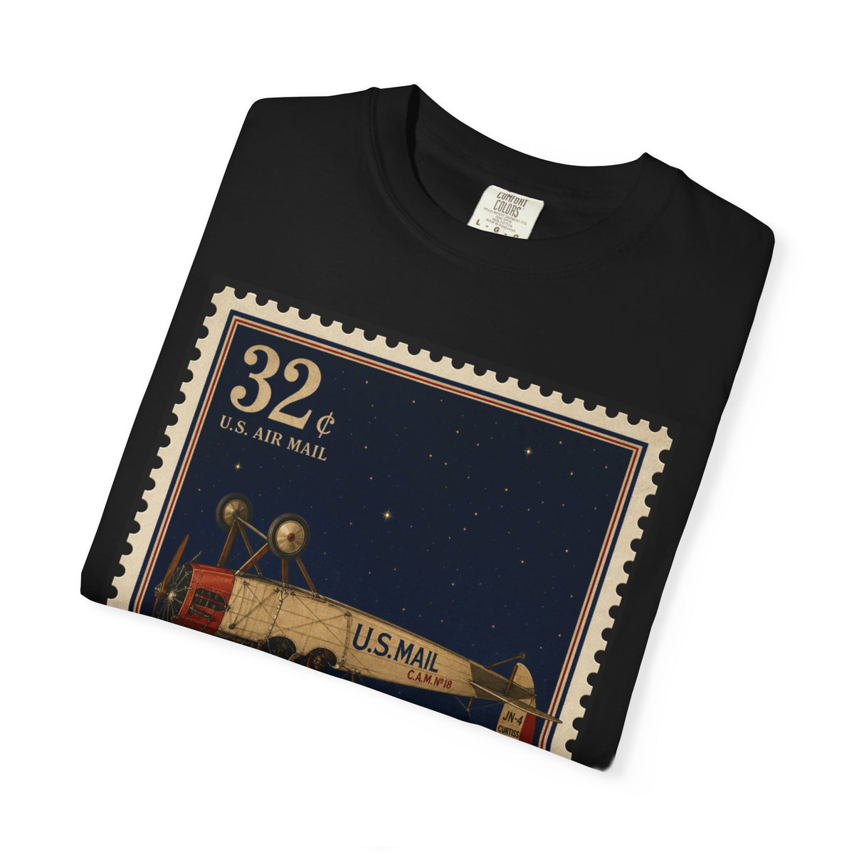 Inverted Jenny 1918 — Vintage Airmail Stamp Shirt | Funny Mail Carrier Tee