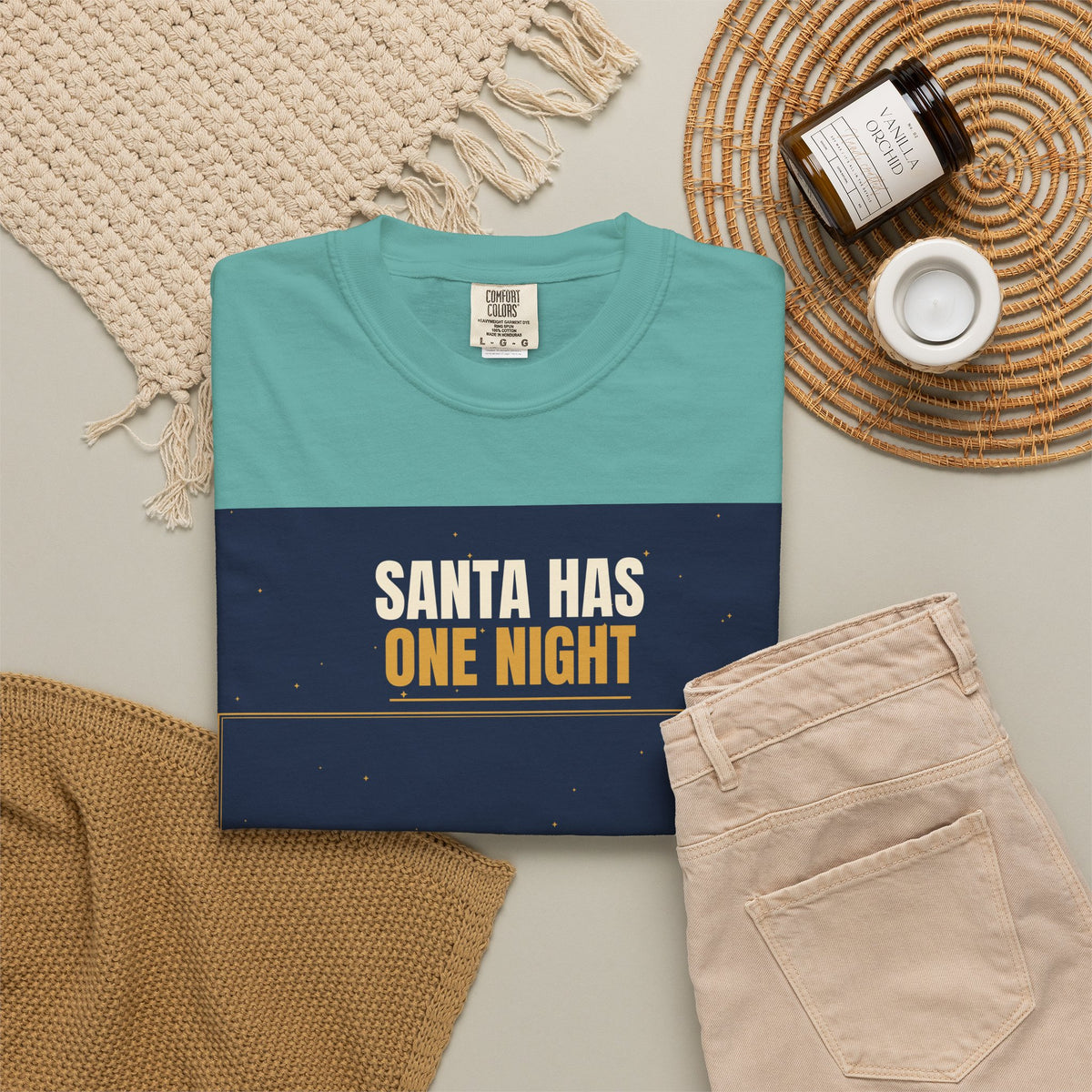 Mail Carrier T-Shirt - Santa Has One Night | Funny Mail Carrier Tee | Comfort Colors