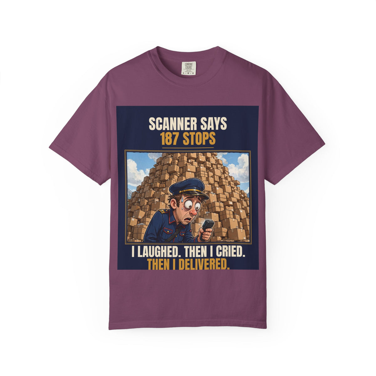 Mail Carrier T-Shirt - 187 Stops | Funny Mail Carrier Tee | Comfort Colors