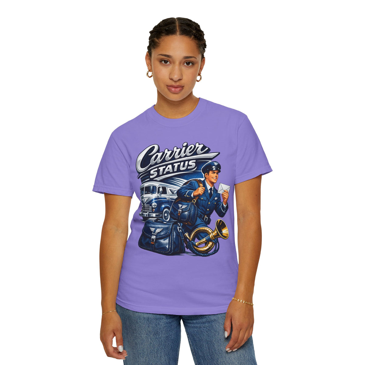 Mail Carrier T-Shirt - Carrier Status | Funny Mail Carrier Tee | Comfort Colors