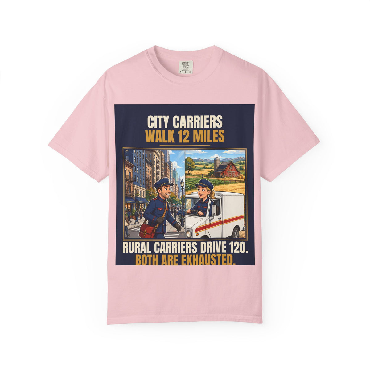 Mail Carrier T-Shirt - City Vs Rural | Funny Mail Carrier Tee | Comfort Colors