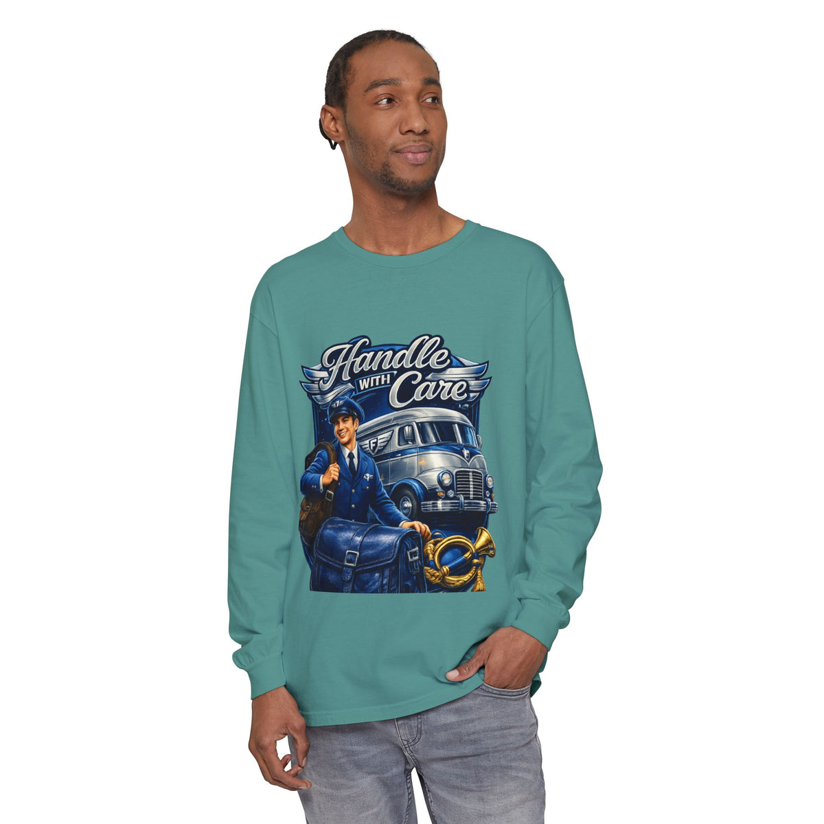 Mail Carrier Long Sleeve - Handle With Care | Funny Mail Carrier Long Sleeve | Comfort Colors