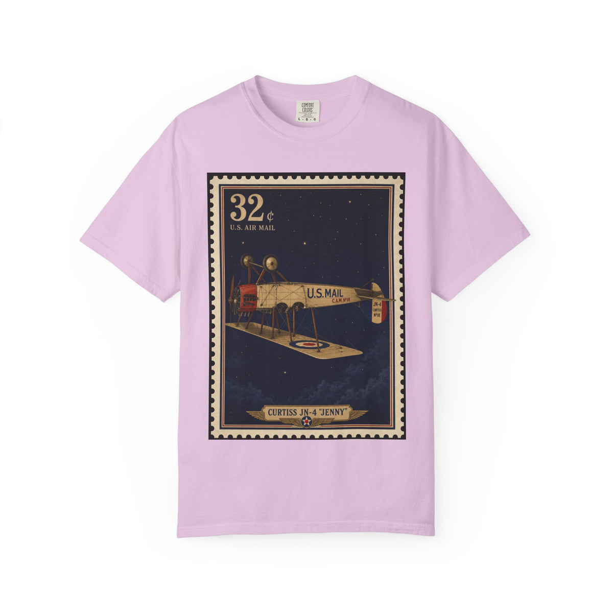 Inverted Jenny 1918 — Vintage Airmail Stamp Shirt | Funny Mail Carrier Tee