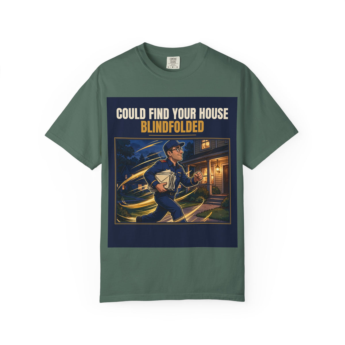 Mail Carrier T-Shirt - Blindfolded | Funny Mail Carrier Tee | Comfort Colors