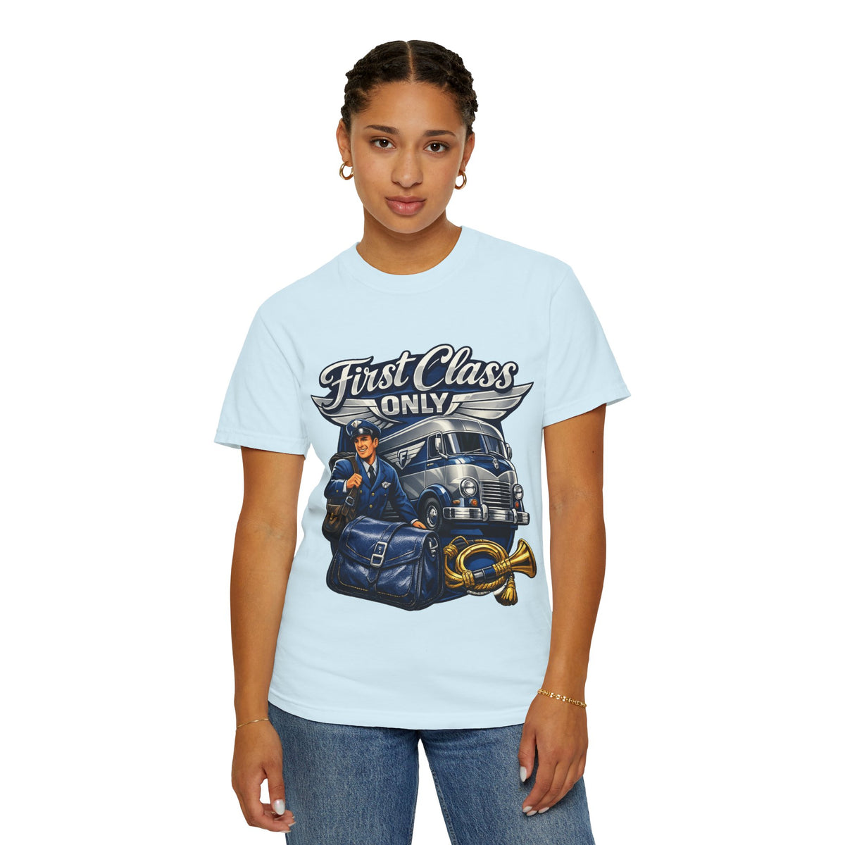 Mail Carrier T-Shirt - First Class Only | Funny Mail Carrier Tee | Comfort Colors
