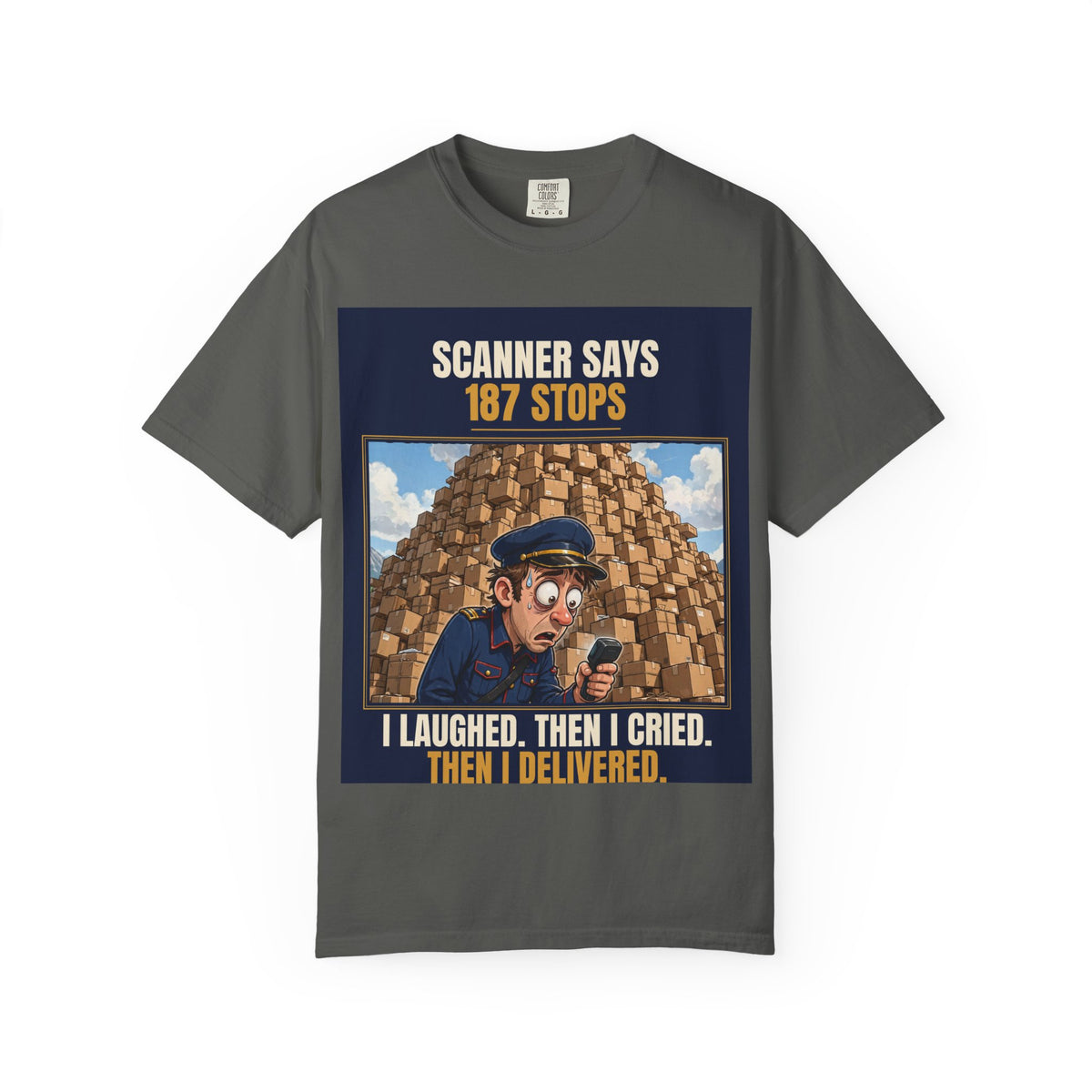 Mail Carrier T-Shirt - 187 Stops | Funny Mail Carrier Tee | Comfort Colors