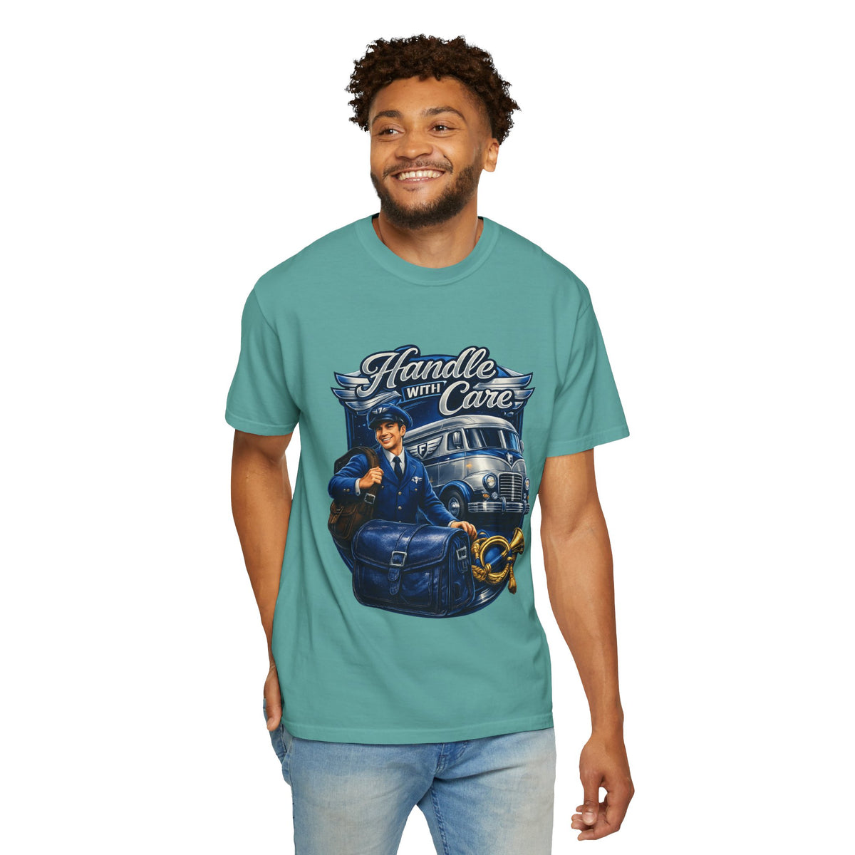 Mail Carrier T-Shirt - Handle With Care | Funny Mail Carrier Tee | Comfort Colors