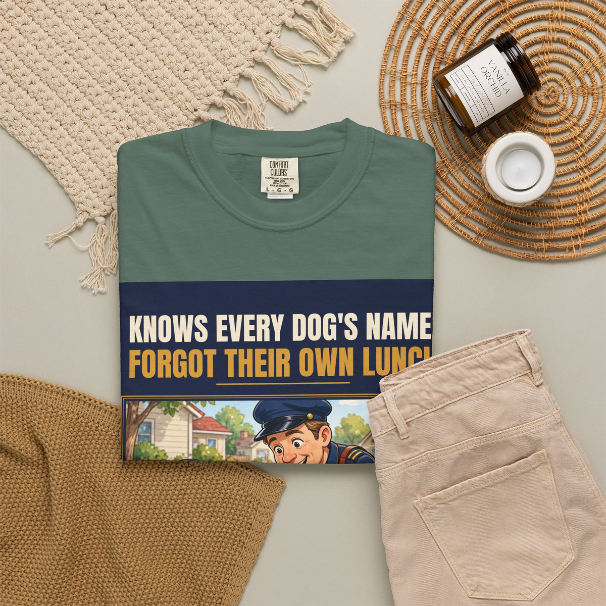 Mail Carrier T-Shirt - Every Dog's Name | Funny Mail Carrier Tee | Comfort Colors
