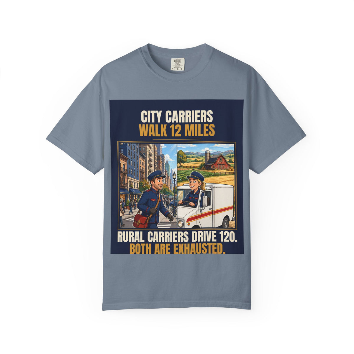 Mail Carrier T-Shirt - City Vs Rural | Funny Mail Carrier Tee | Comfort Colors