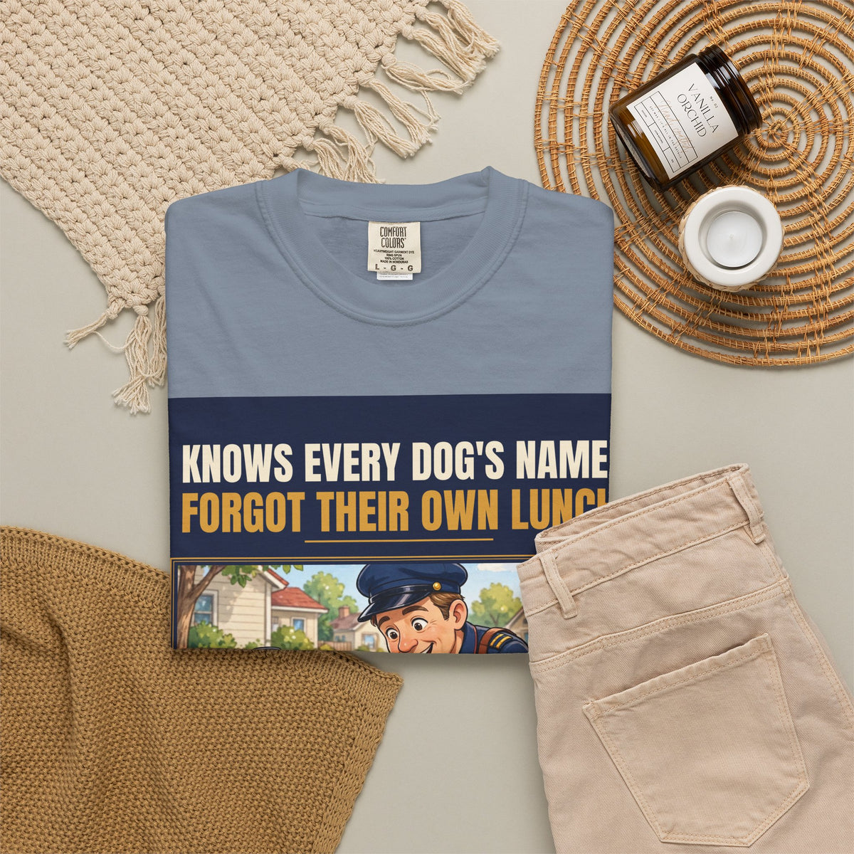 Mail Carrier T-Shirt - Every Dog's Name | Funny Mail Carrier Tee | Comfort Colors