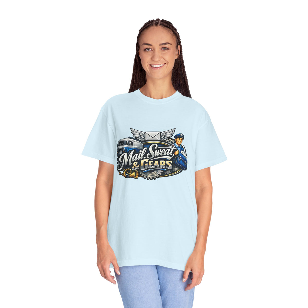 Mail Carrier T-Shirt - Mail Sweat and Gears | Funny Mail Carrier Tee | Comfort Colors