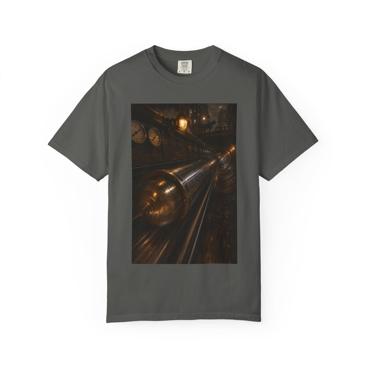 Pneumatic Tube Mail 1897 — Vintage Underground Mail Shirt | Trivia Mail Carrier Tee