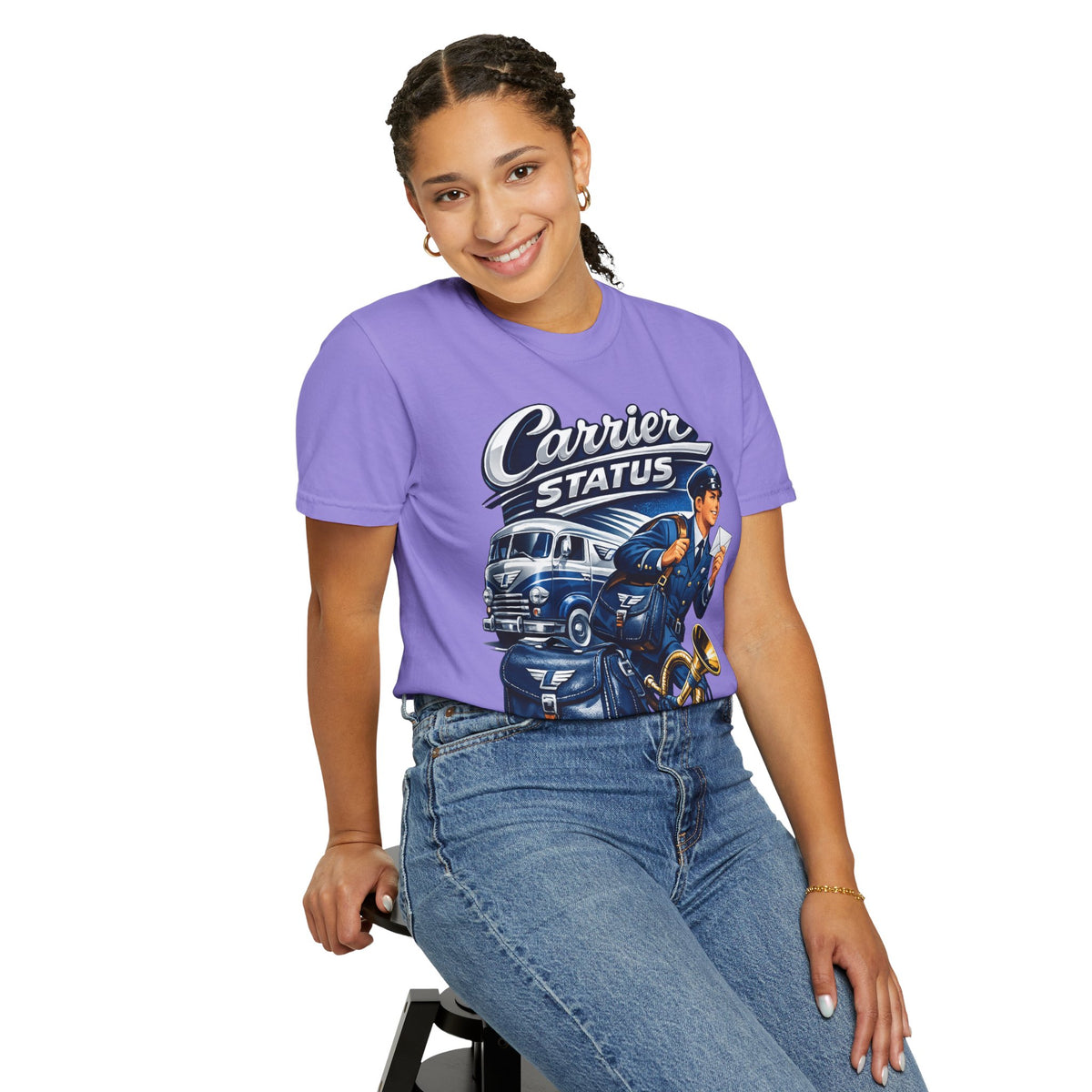Mail Carrier T-Shirt - Carrier Status | Funny Mail Carrier Tee | Comfort Colors