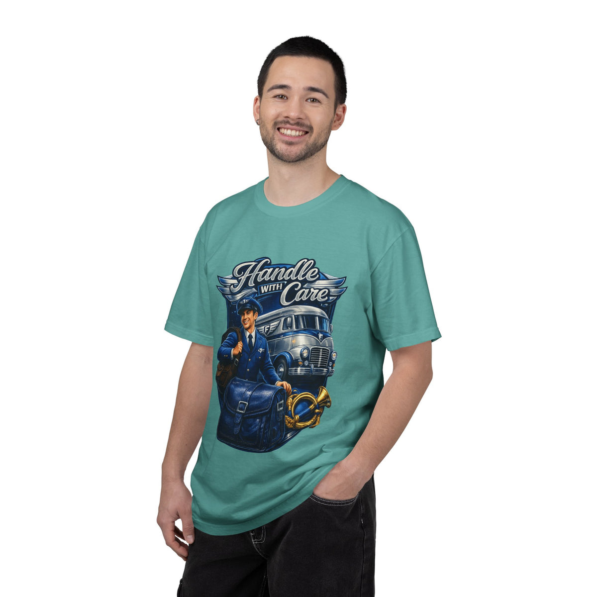 Mail Carrier T-Shirt - Handle With Care | Funny Mail Carrier Tee | Comfort Colors