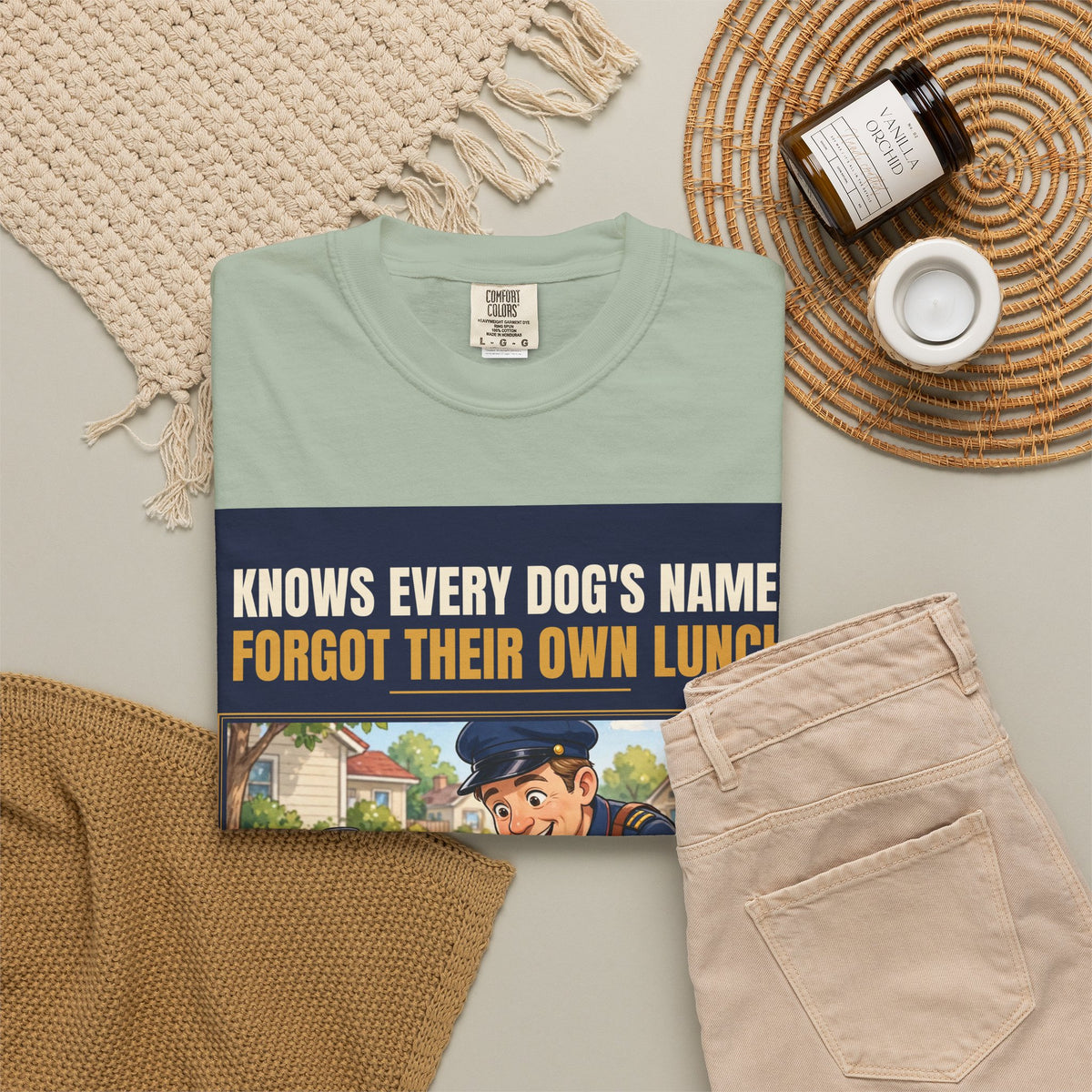 Mail Carrier T-Shirt - Every Dog's Name | Funny Mail Carrier Tee | Comfort Colors