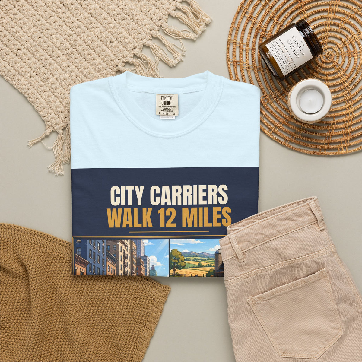 Mail Carrier T-Shirt - City Vs Rural | Funny Mail Carrier Tee | Comfort Colors