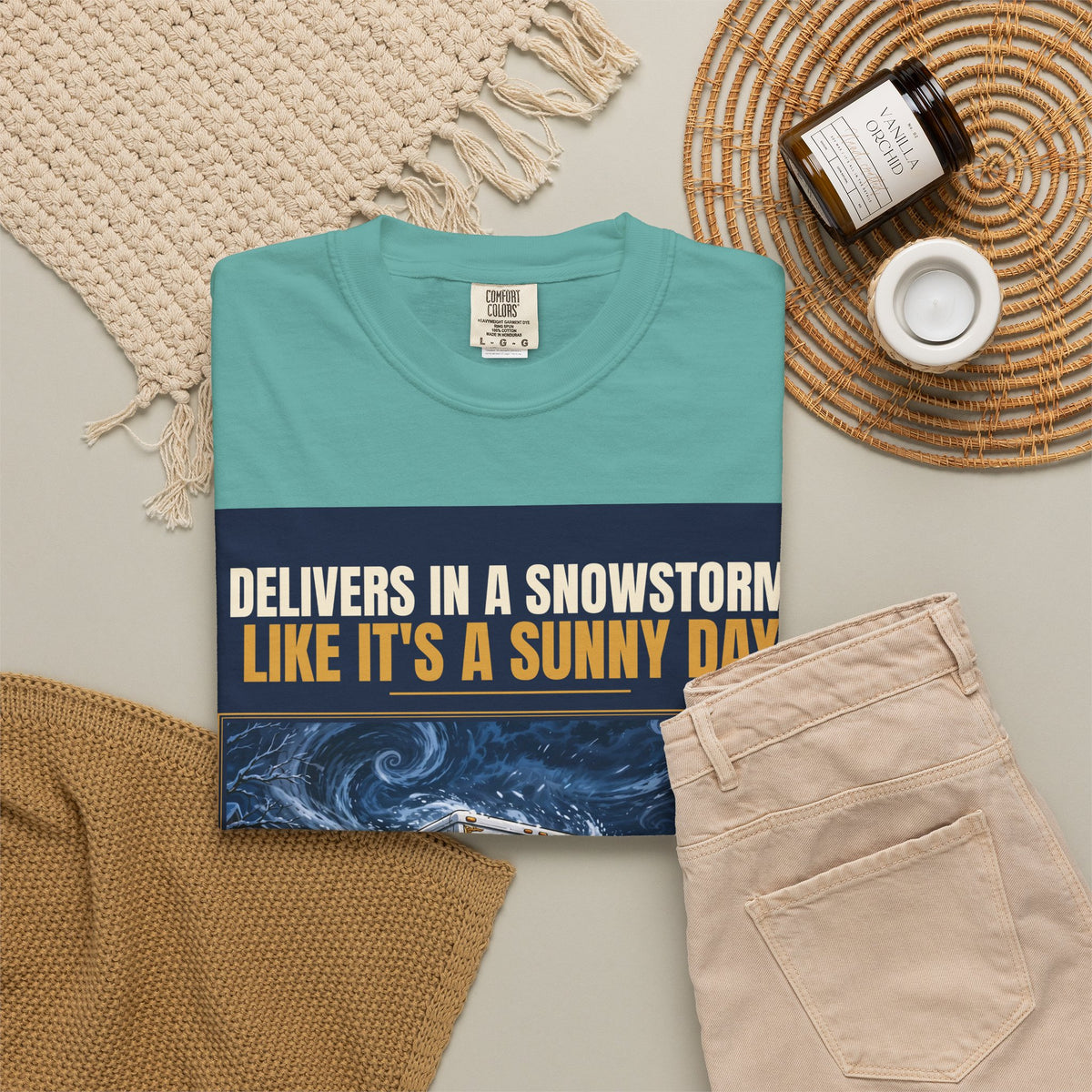 Mail Carrier T-Shirt - Snowstorm Delivery | Funny Mail Carrier Tee | Comfort Colors