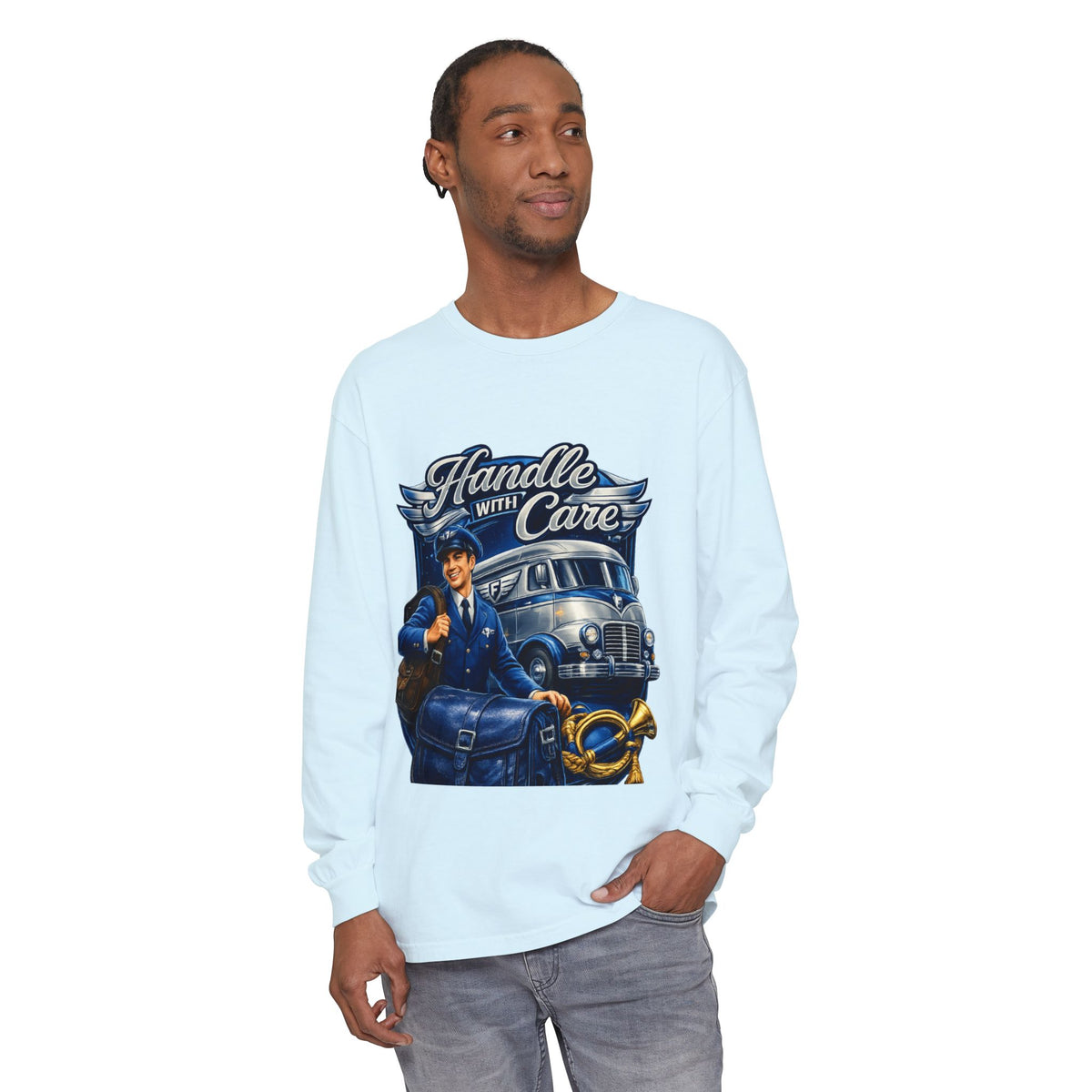 Mail Carrier Long Sleeve - Handle With Care | Funny Mail Carrier Long Sleeve | Comfort Colors