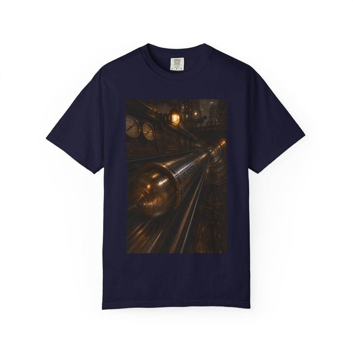 Pneumatic Tube Mail 1897 — Vintage Underground Mail Shirt | Trivia Mail Carrier Tee