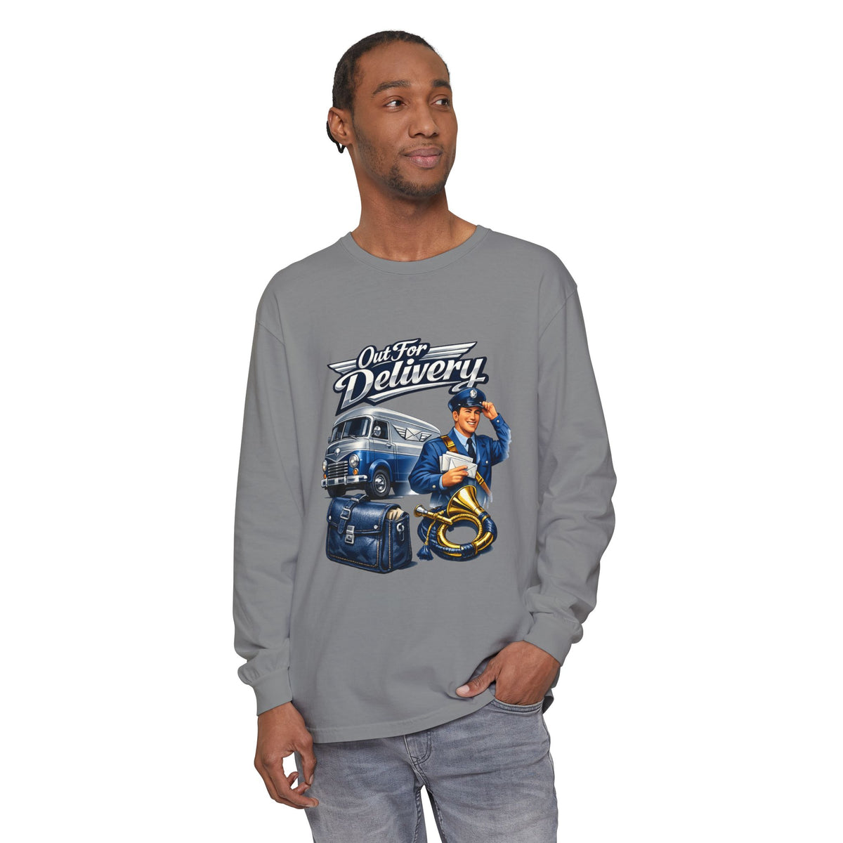 Mail Carrier Long Sleeve - Out for Delivery | Funny Mail Carrier Long Sleeve | Comfort Colors