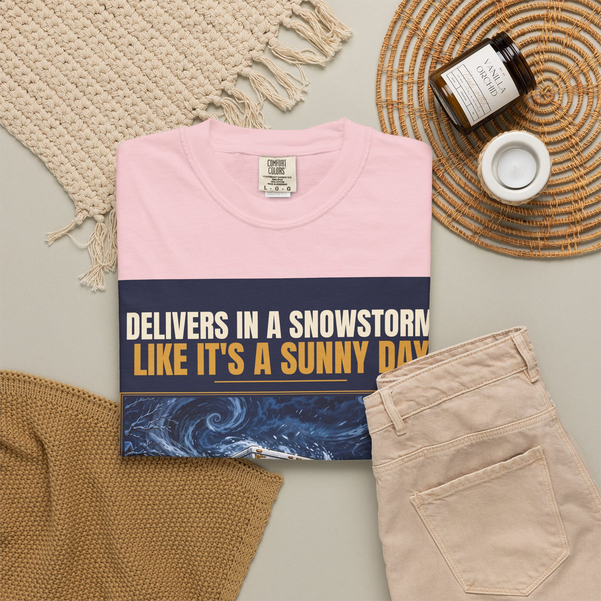 Mail Carrier T-Shirt - Snowstorm Delivery | Funny Mail Carrier Tee | Comfort Colors