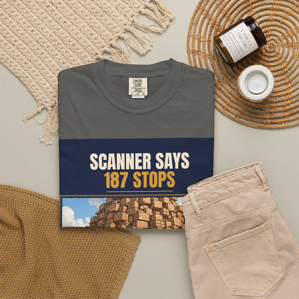Mail Carrier T-Shirt - 187 Stops | Funny Mail Carrier Tee | Comfort Colors