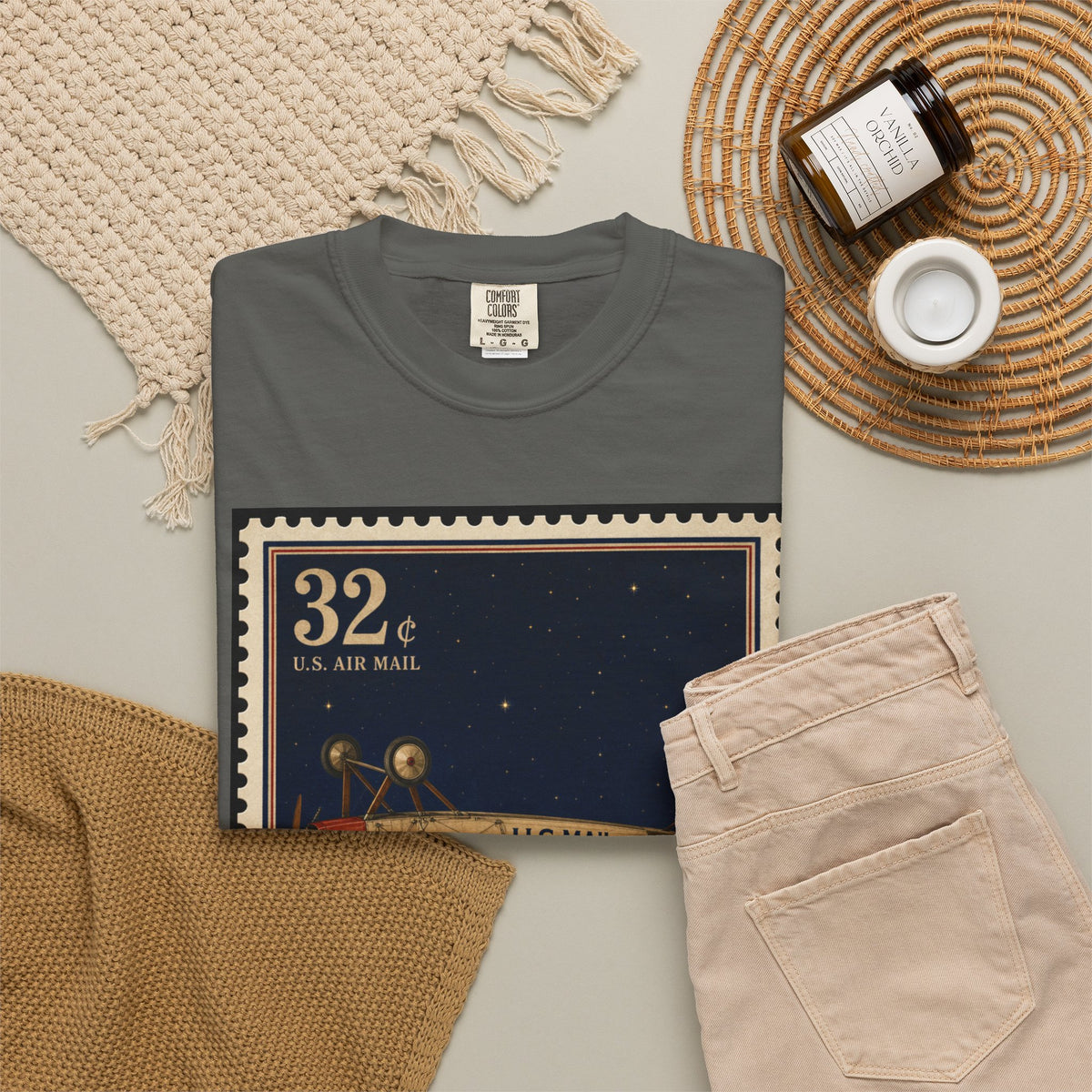 Inverted Jenny 1918 — Vintage Airmail Stamp Shirt | Funny Mail Carrier Tee