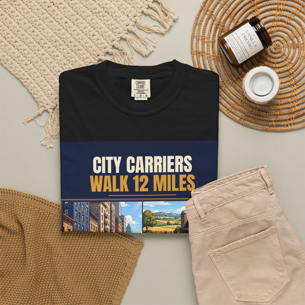 Mail Carrier T-Shirt - City Vs Rural | Funny Mail Carrier Tee | Comfort Colors