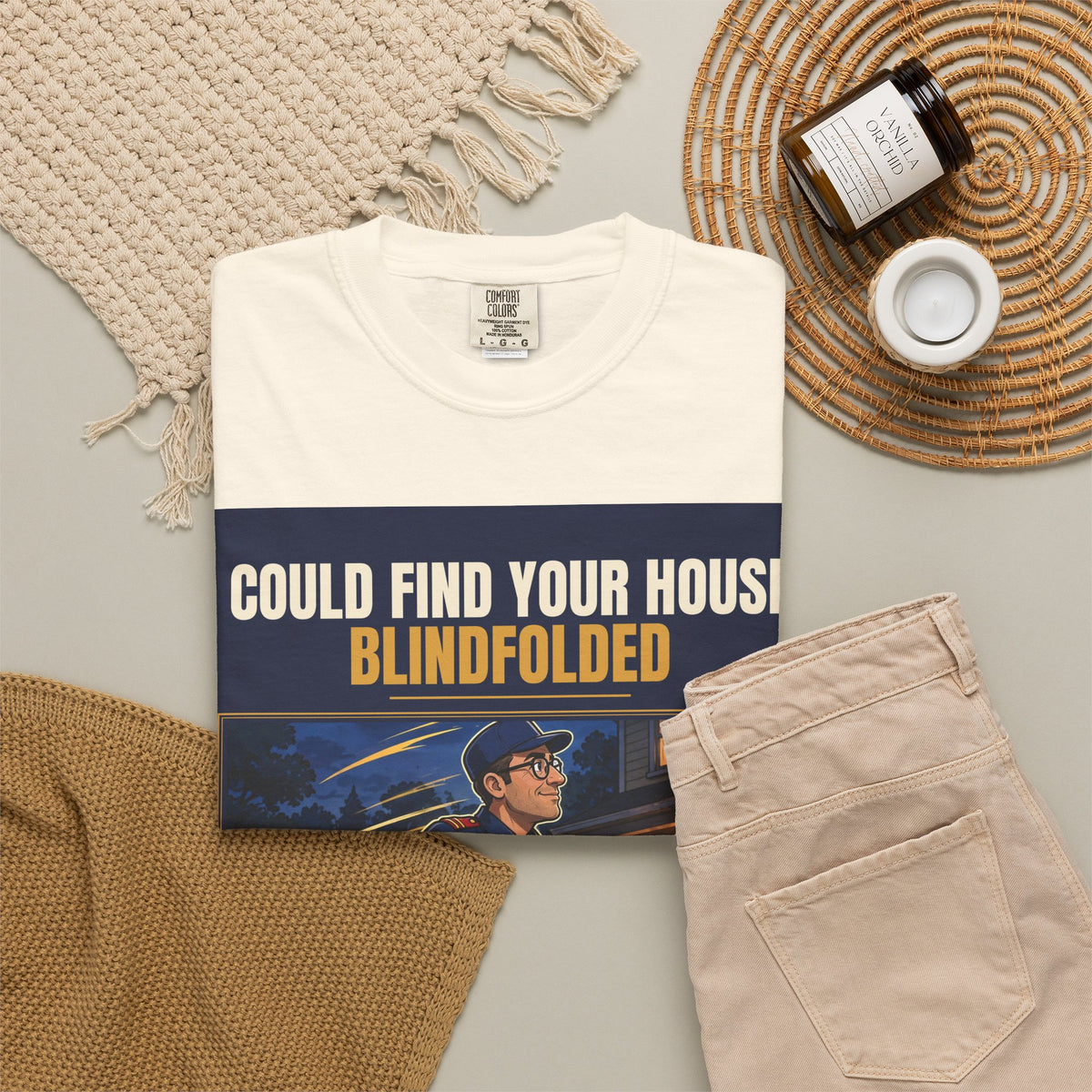 Mail Carrier T-Shirt - Blindfolded | Funny Mail Carrier Tee | Comfort Colors