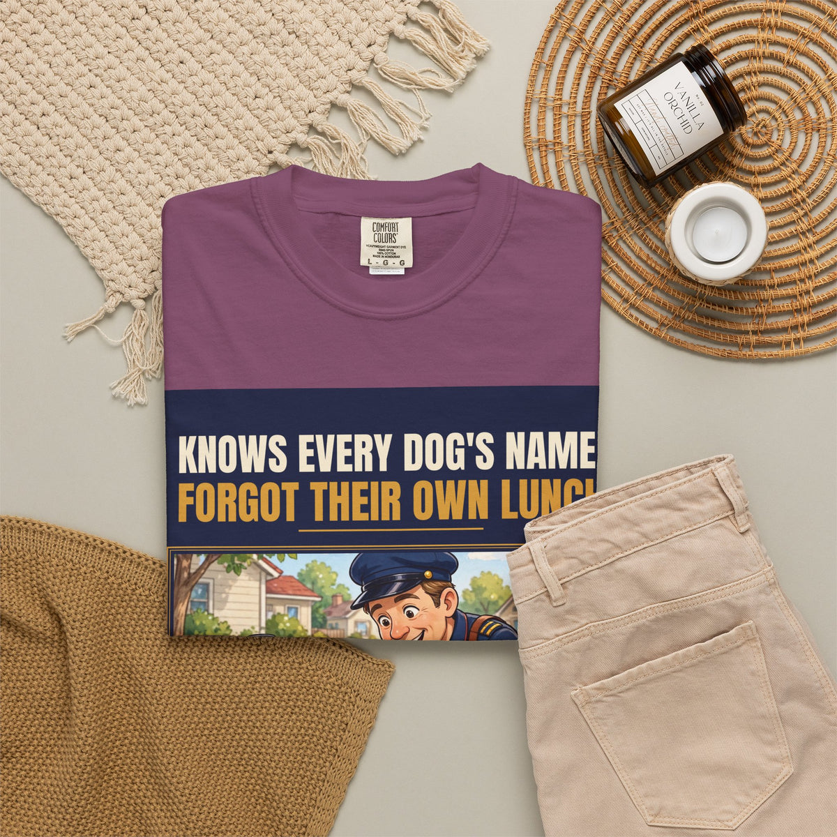 Mail Carrier T-Shirt - Every Dog's Name | Funny Mail Carrier Tee | Comfort Colors