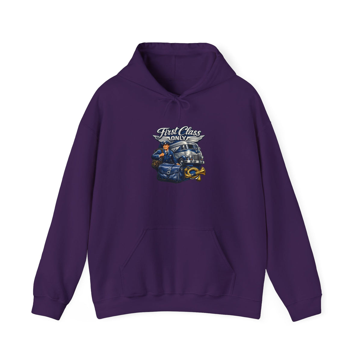 Mail Carrier Hoodie - First Class Only | Funny Mail Carrier Hoodie | Gildan