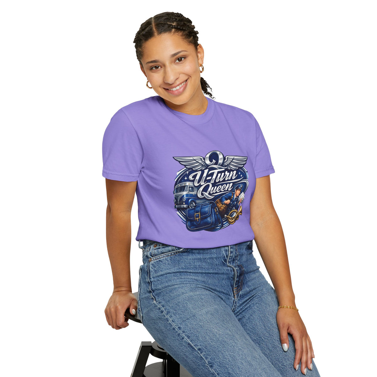 Mail Carrier T-Shirt - U-Turn Queen | Funny Mail Carrier Tee | Comfort Colors | Comfort Colors® 1717