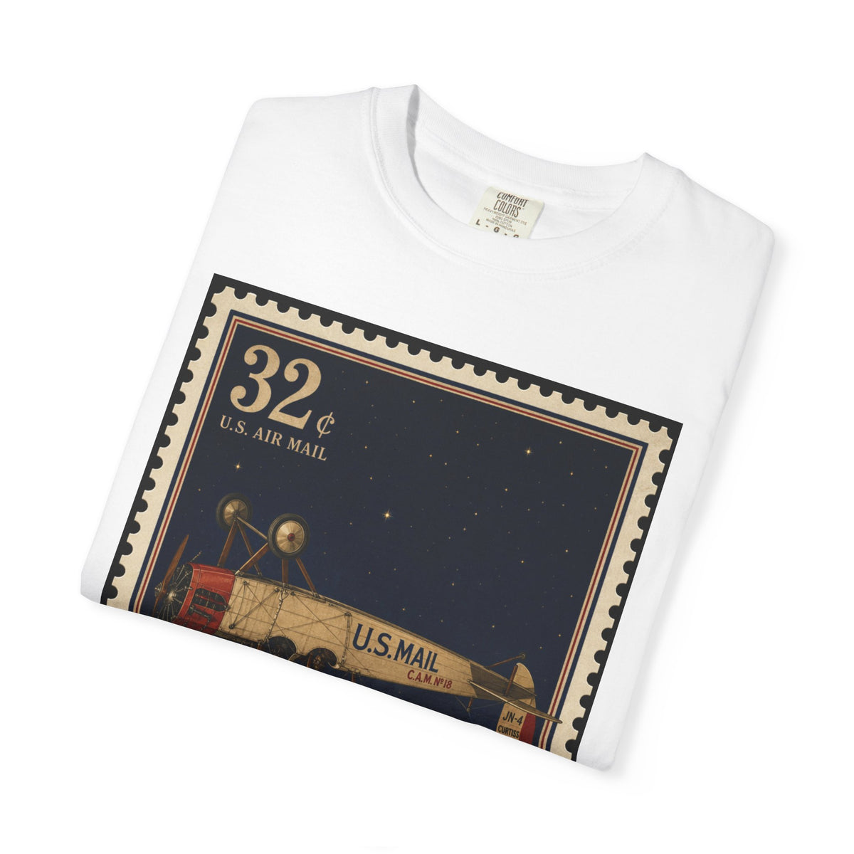 Inverted Jenny 1918 — Vintage Airmail Stamp Shirt | Funny Mail Carrier Tee