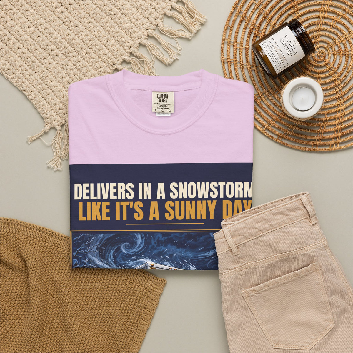Mail Carrier T-Shirt - Snowstorm Delivery | Funny Mail Carrier Tee | Comfort Colors