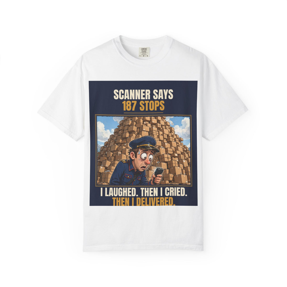 Mail Carrier T-Shirt - 187 Stops | Funny Mail Carrier Tee | Comfort Colors