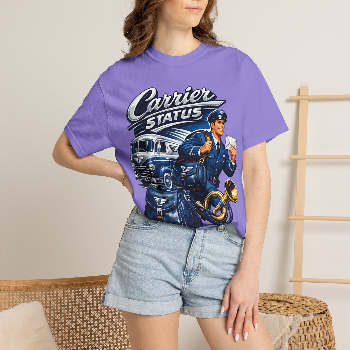 Mail Carrier T-Shirt - Carrier Status | Funny Mail Carrier Tee | Comfort Colors