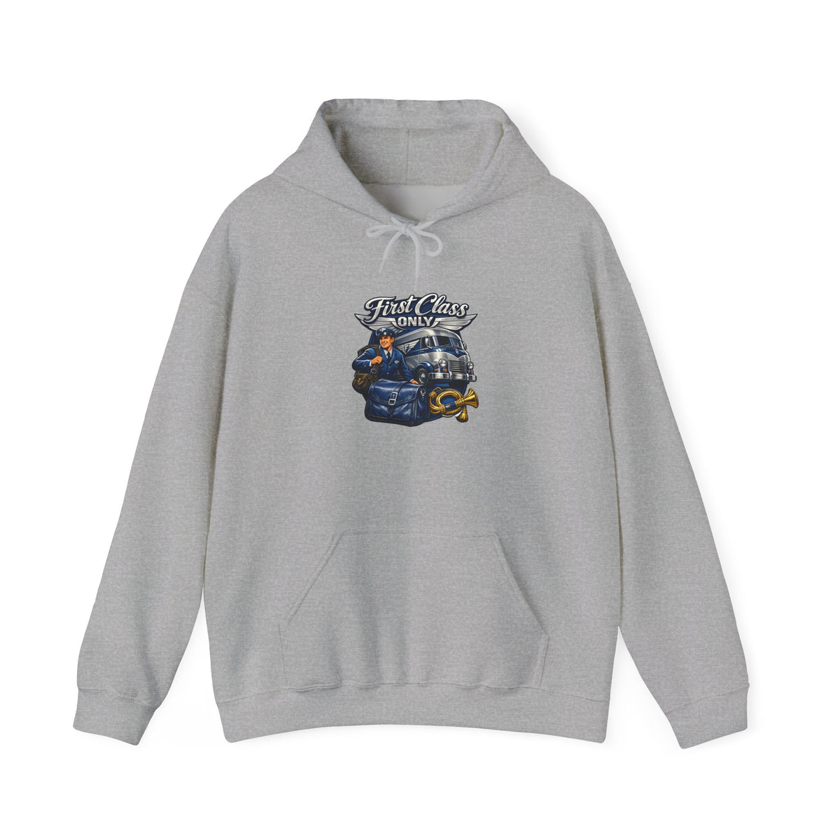 Mail Carrier Hoodie - First Class Only | Funny Mail Carrier Hoodie | Gildan