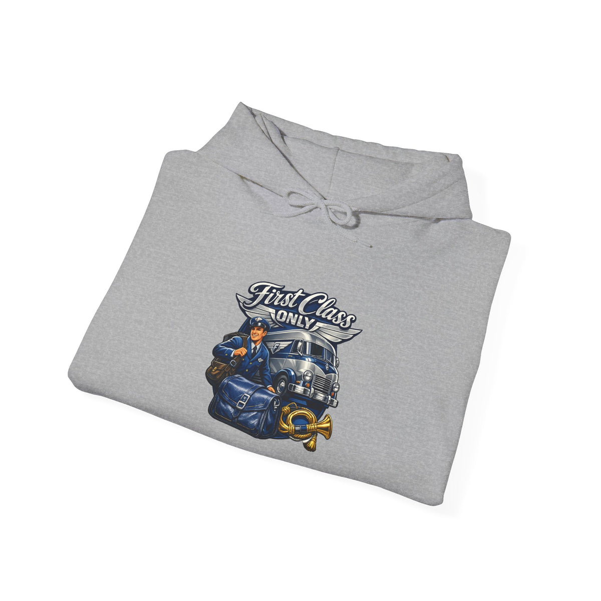 Mail Carrier Hoodie - First Class Only | Funny Mail Carrier Hoodie | Gildan