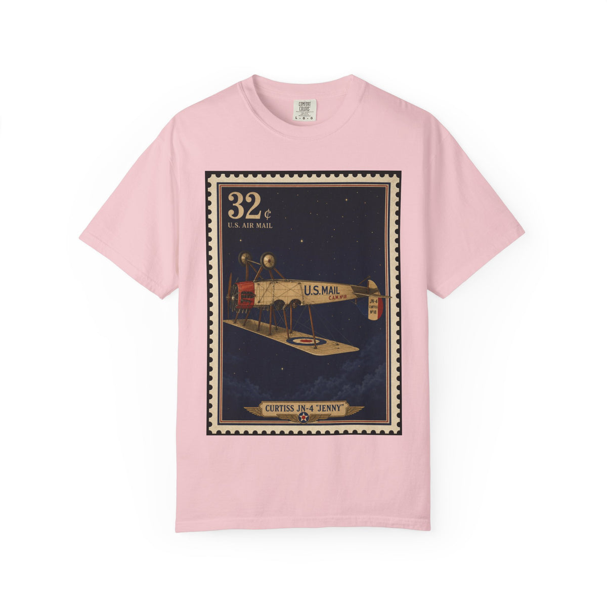 Inverted Jenny 1918 — Vintage Airmail Stamp Shirt | Funny Mail Carrier Tee