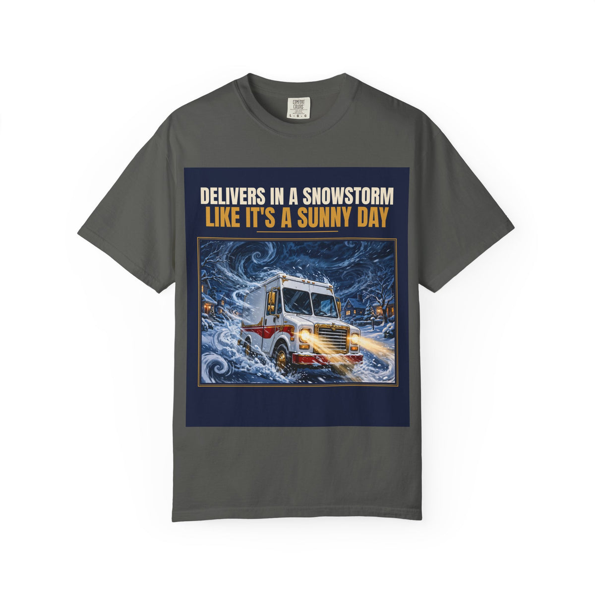 Mail Carrier T-Shirt - Snowstorm Delivery | Funny Mail Carrier Tee | Comfort Colors