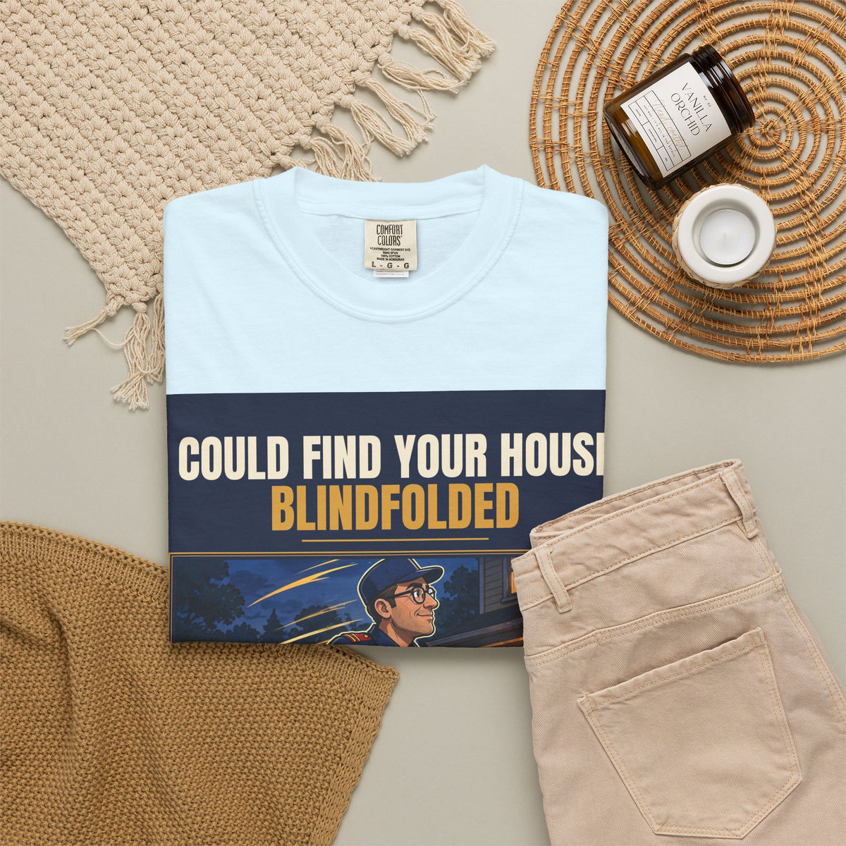 Mail Carrier T-Shirt - Blindfolded | Funny Mail Carrier Tee | Comfort Colors