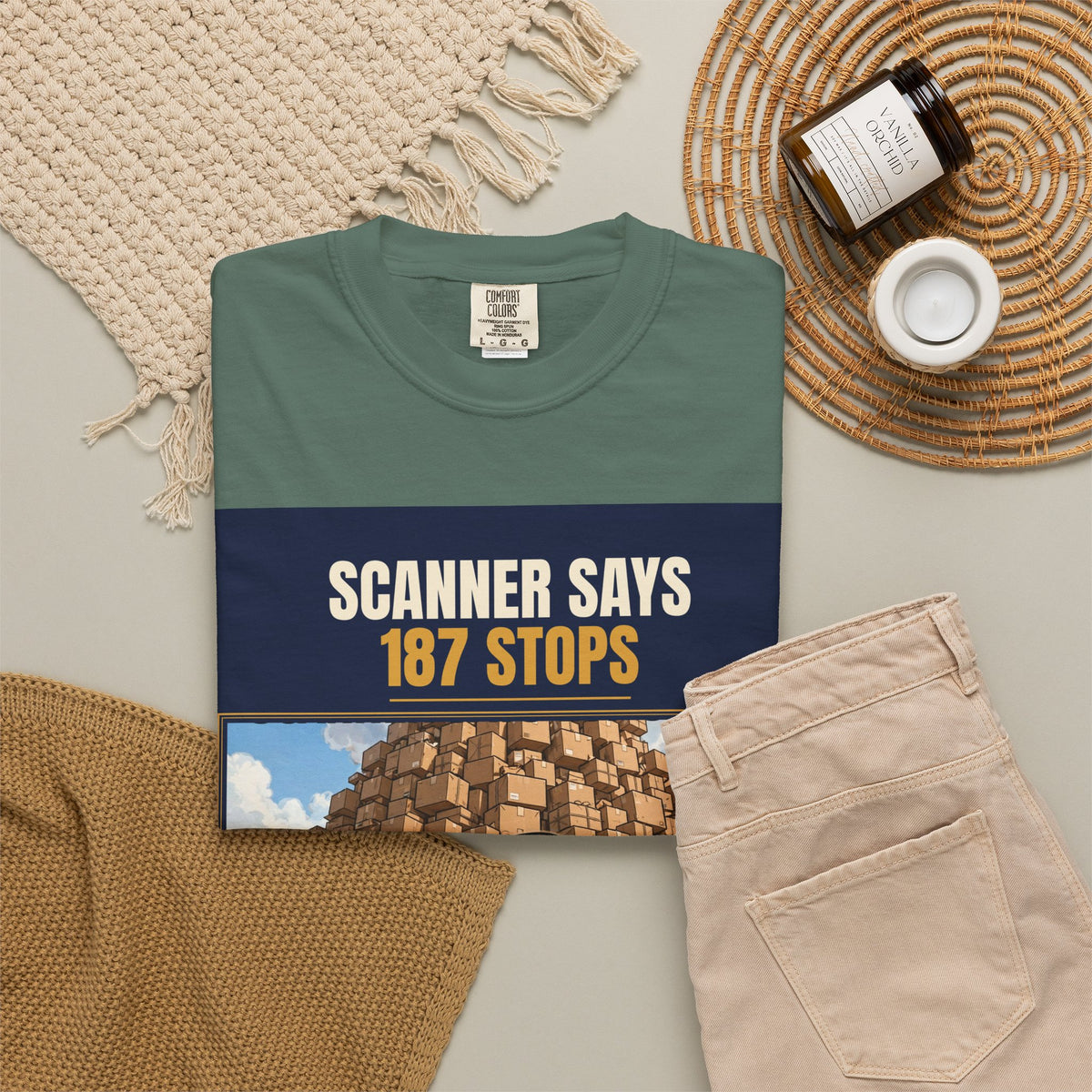 Mail Carrier T-Shirt - 187 Stops | Funny Mail Carrier Tee | Comfort Colors