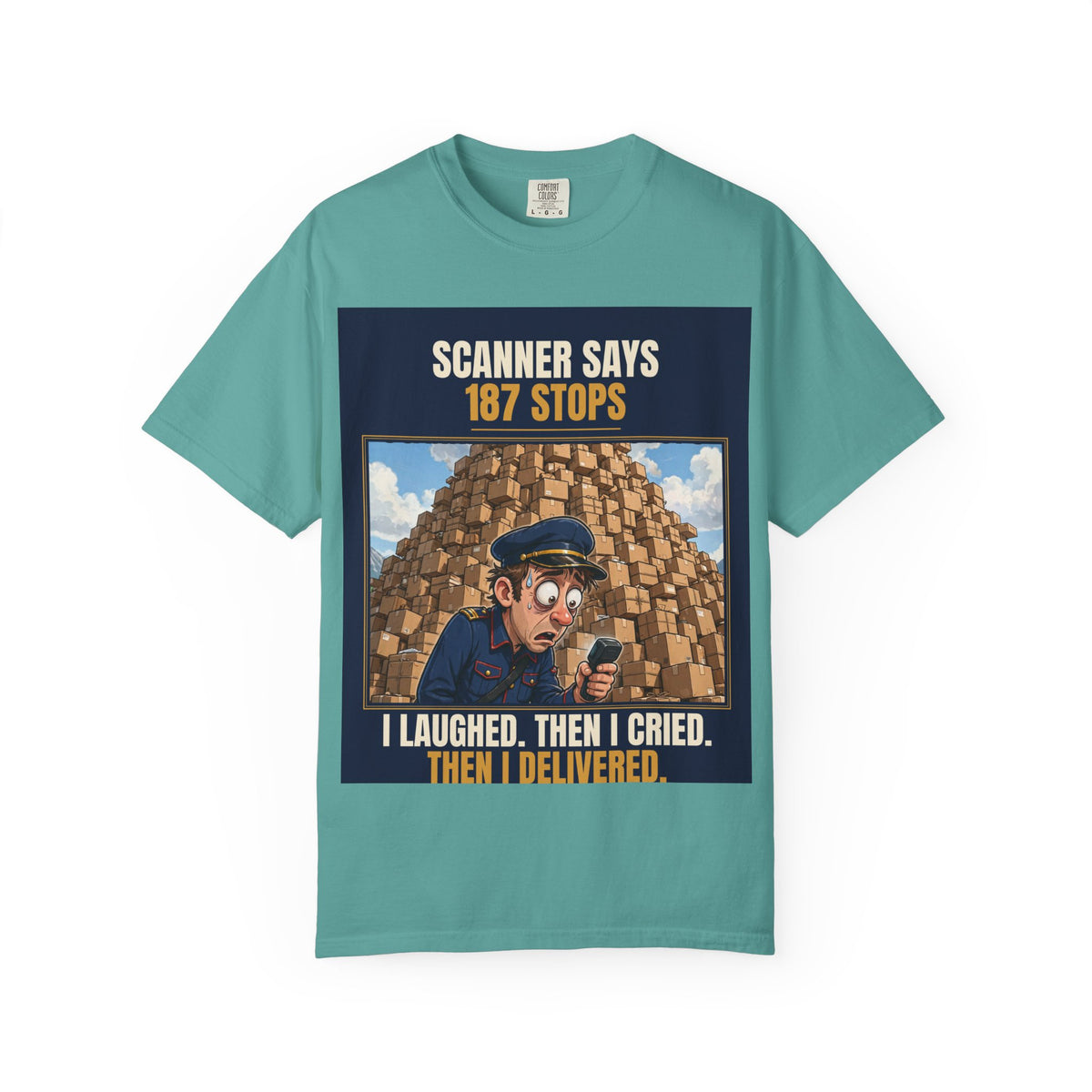 Mail Carrier T-Shirt - 187 Stops | Funny Mail Carrier Tee | Comfort Colors
