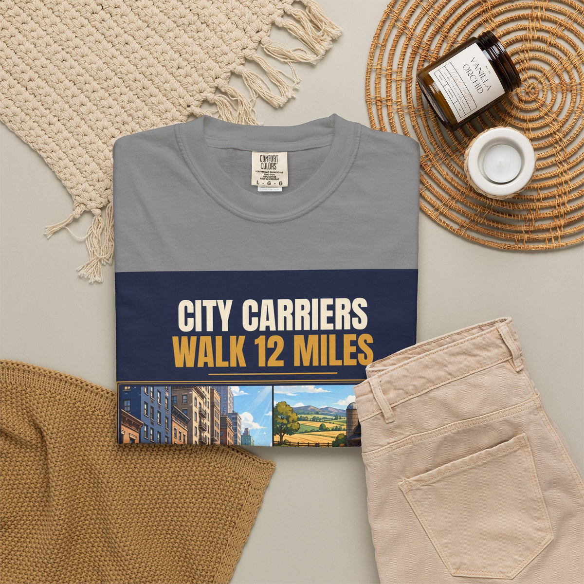Mail Carrier T-Shirt - City Vs Rural | Funny Mail Carrier Tee | Comfort Colors