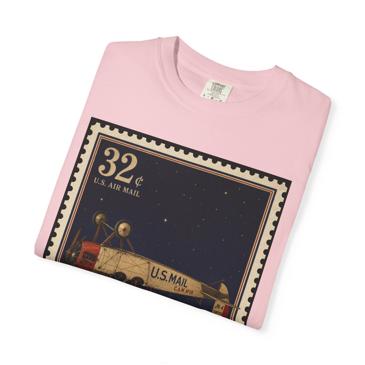 Inverted Jenny 1918 — Vintage Airmail Stamp Shirt | Funny Mail Carrier Tee